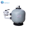 Tanque rápido comercial dúplex de presión de piscina de fibra de vidrio para tratamiento de agua, filtro de arena con boquilla de sílice