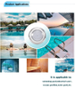 Luz de piscina LED de acero inoxidable montada en la pared 
