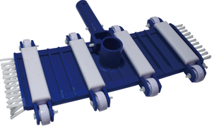 Cabezal de aspiradora flexible de 12 pulgadas con cepillo lateral para piscina enterrada de 14"