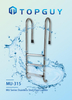 Escalera de mano de acero inoxidable para piscina