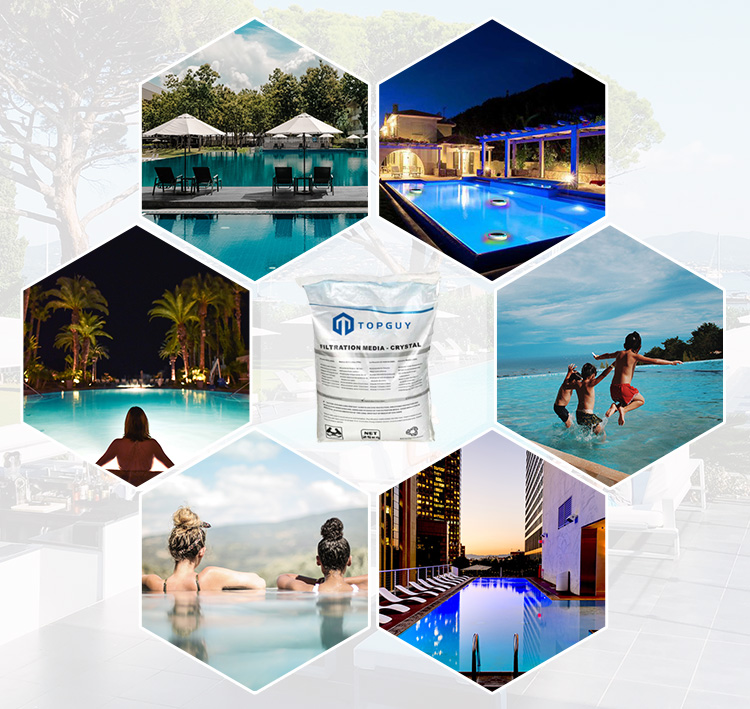 Medios filtrantes de arena de cristal