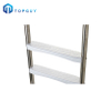 Escalera de plástico de doble cara de acero inoxidable a precio de fábrica para piscina