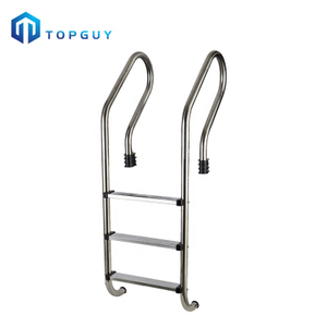 Escalera de 3 peldaños de acero inoxidable 304 con asa para piscina