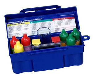 Kit de prueba de 5 vías para piscina y spa PH, CL, bromo, alcalinidad, demanda de ácido
