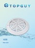 Producto de fábrica de plástico de forma cuadrada blanca Accesorios para piscina Drenaje principal de piscina