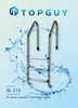 Escalera de tijera para piscina de acero inoxidable 304 de gran oferta